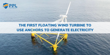 The first floating wind turbine to use anchors to generate electricity